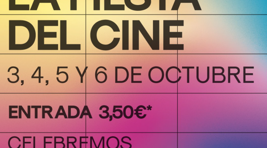 La Fiesta del Cine se celebrará del 3 al 6 de octubre con las entradas a 3,5 euros